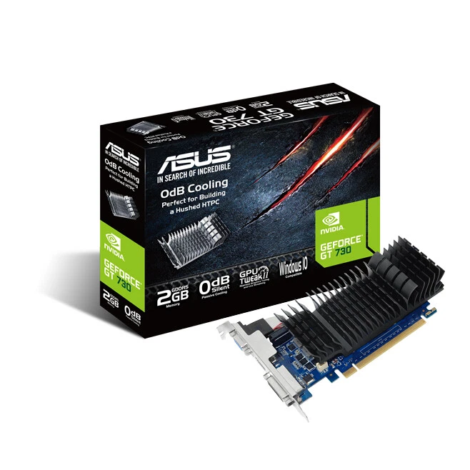 ASUS SCHEDA VIDEO NVIDIA GT730 2GB DDR5 SILENT HDMI GT730-SL-2GD5-BRK - Immagine 1 di 1