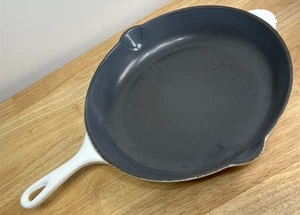 Le Creuset # 26 Weiß Gusseisen Bratpfanne Pfanne 10,5" Frankreich - Bild 1 von 9