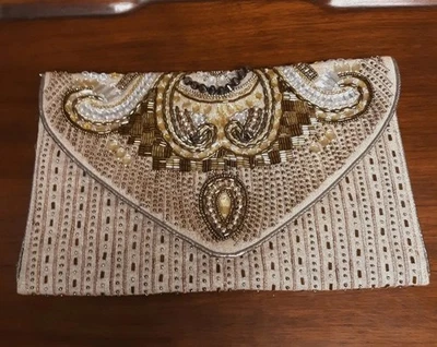 Glitzy Beaded & Rhinestones Clutch Wedding ~Evening Bag  - Image 1 of 4