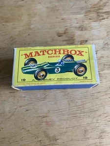 Vintage Matchbox # 19 Lotus Racing Car Original Box only - no car - Picture 1 of 6