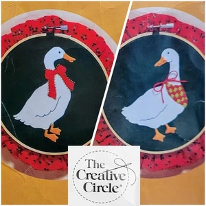 Vtg The Creative Circle #2309 "Bibs & Bows" Christmas Geese Project Decor - Picture 1 of 8