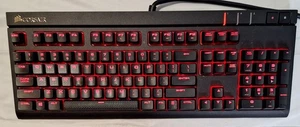 Corsair STRAFE Mechanical Gaming Keyboard MX Cherry Red Backlite Tested - Picture 1 of 6