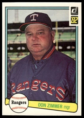 1982 Donruss #195 Don Zimmer Texas Rangers - Image 1 of 2