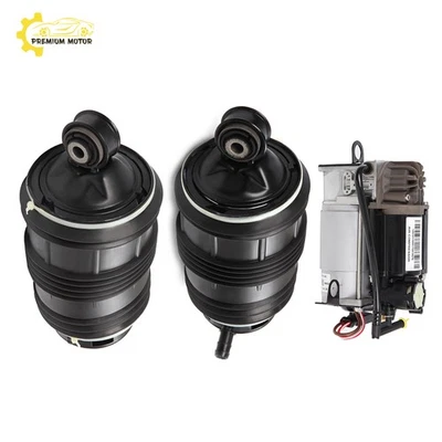 2 Rear Air Suspension Air Spring & Compressor For Mercedes-Benz E/CLS-Class W211 Foto 1 de 4