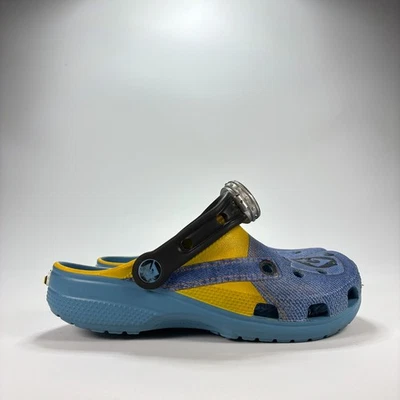 Minions x Crocs Classic Clog Blue Yellow Lightweight Slip On Shoes Youth Size 4 - Image 1 of 4