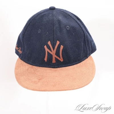 LNWOT Aime Leon Dore New Era 5950 Navy Tweed Brown Brim New York Yankees Hat Cap - Image 1 of 4