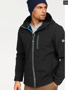 Polarino Size 48R 48 Black Softshell JACKET Hood Breathable £55 Water Repellent - Picture 1 of 5