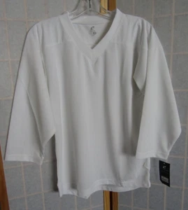 NWT Champro Sports White Long Sleeve 100% Polyester Jersey Shirt Youth Size M - Picture 1 of 5