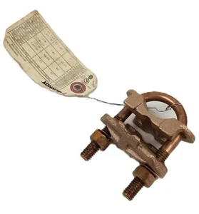 BURNDY GAR1526 Grounding Clamp Copper Alloy Cable to Rod or Pipe 4Sol-2/0AWG NEW - Picture 1 of 8
