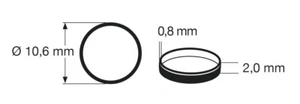 Neumáticos adhesivos Fleischmann H0 648003/544003 10,6 mm (10 unidades) - NUEVOS + EMBALAJE ORIGINAL - Imagen 1 de 1