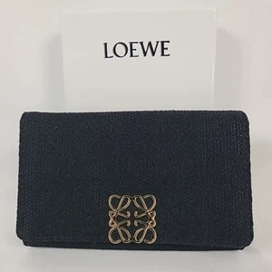NIB Loewe Black Cloth Purse Wallet With Zipper - Picture 1 of 7
