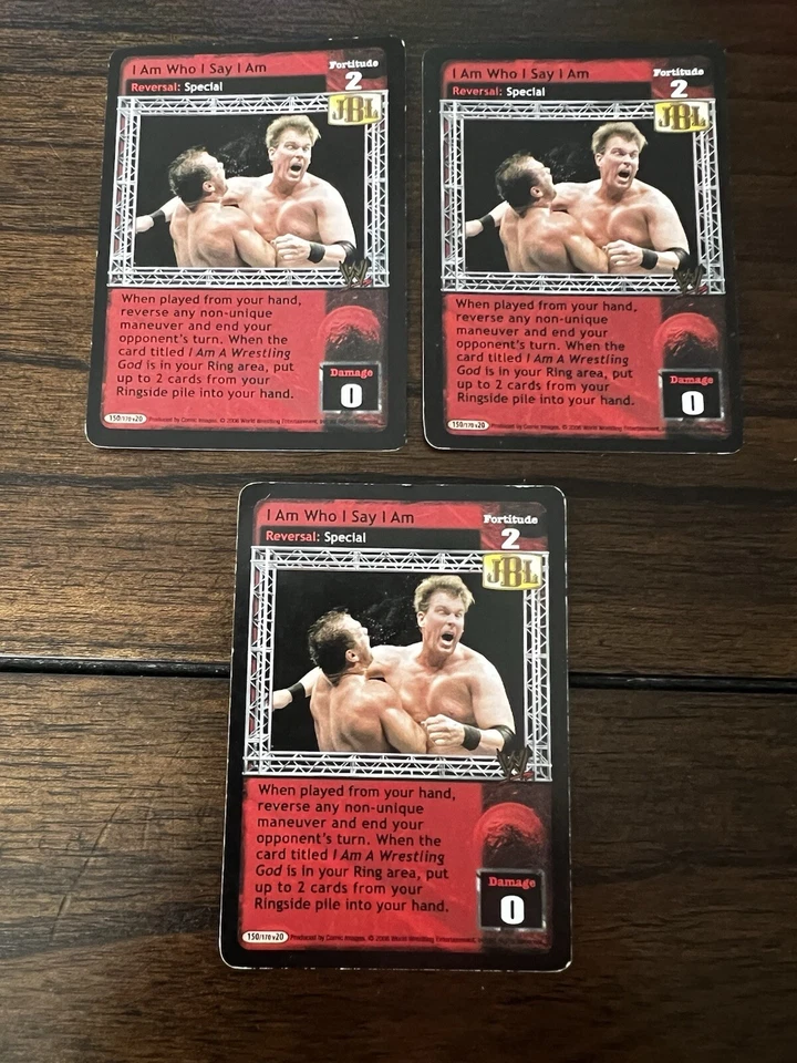 WWE Raw Deal 3x I Am Who I say I Am Superstar Specific CCG JBL - Image 1 of 1