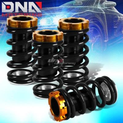 MUELLE COILOVER SUSPENSIÓN ESCALA NEGRA AJUSTABLE 1-4" NEGRO PARA 88-00 EG EK DC Foto 1 de 4