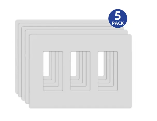 Placa de pared balancín/decorador de tamaño mediano de 3 velocidades, blanca (paquete de 5) Foto 1 de 1