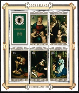Islas Cook - Navidad Bloque 39 MNH 1974 Mi. 428-432 - Imagen 1 de 1