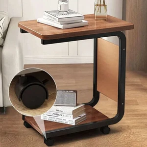 Side Table C Shaped for Sofa Coffee End Tables for Living Room Bedside Tables UK - Picture 1 of 13