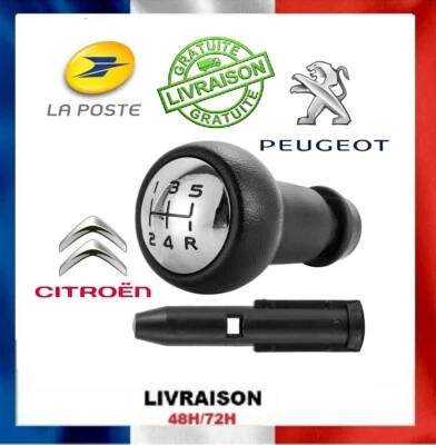 XSTONE Pommeau De Vitesse 206 Levier De Vitesse Manuel Compatible Peugeot Et Citroen