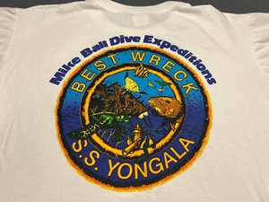 Single Stitch T-Shirt Mike Ball Dive Expeditions Made in Australia Vintage Large - Afbeelding 1 van 18