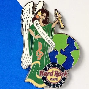 2012 HARD ROCK CAFE BOSTON MOTTO SERIES #1 SAVE THE PLANET SEXY ANGEL GIRL PIN - Picture 1 of 1