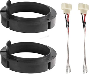 Speaker Adapter Plates and Harness For 1995-Up Vehicles VW 6.5" Door Mounting - Picture 1 of 8