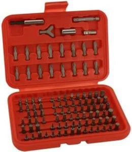 100 Piece Hex Shank Tamper Proof Resistant Security Driver Screwdriver Bit Set K - Picture 1 of 3