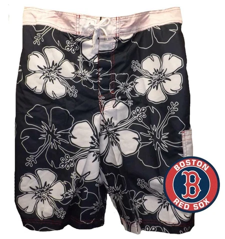 New Boston Red Sox Mens Sizes XL-2XL Blue & White Swim Suits Cover