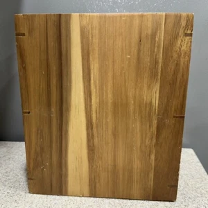 Papierkorb/Müllbehälter aus Akazienholz 10”x8,5” Schwalbenschwanz mittlere-helle Maserung - Bild 1 von 8