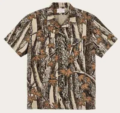 Filson Rustic Short Sleeve Camp Shirt 20218754 Maple Bark Camo Dark Tan Brown CC - Image 1 of 4