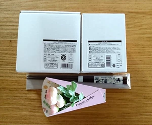 Flower Miffy Japanese tableware set bowl & tea cup & chopsticks w/ art flower - Picture 1 of 17