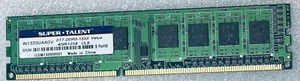 Super Talent 4GB DDR3 PC3-10600 DIMM 1333UA4GV DESKTOP Ram - Picture 1 of 1