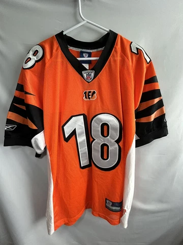 Cincinnati Bengals #18 Green Reebok On Field Jersey Mens XL Cover
