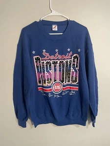 Pullover Campeonato NBA De Colección Años 90 Detroit Pistons Back-2-Back 1989 1990 Talla XL - Imagen 1 de 7