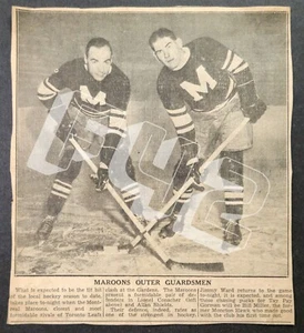 Vintage 1934 Allan Shields Lionel Conacher Montreal Maroons Newspaper Clipping - Picture 1 of 2