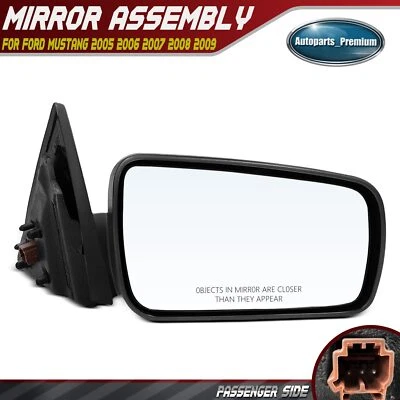 Espejo retrovisor derecho ajustable eléctrico no plegable 3 pines para Ford Mustang 2005 2006 2007-2009 Foto 1 de 4