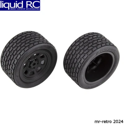 Ruedas traseras Associated 71195 SR10 con neumáticos Street Stock montados Foto 1 de 2