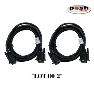 "Lot of 2" IBM Toshiba Monitor VGA Cable Display Port 3.8M Black P/N: 80Y3267 - Picture 1 of 5