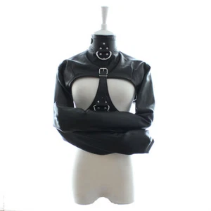 Asylum Straight Jacket Costume Open Breast BODY HARNESS Cupless Corset Costume - Picture 1 of 35