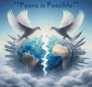 Peace is Possible Cross Stitch Pattern Design Chart + Photo - Imagen 1 de 9