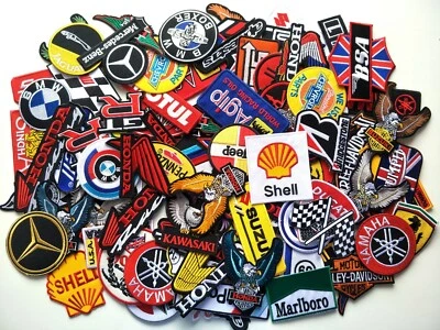 Lot 20 Iron On Patch Wholesale Mix Car Racing Auto Motorcycle Biker Embroidered  - Image 1 of 4