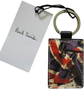 Paul Smith Keyring UK Abstract Union Jack Flag Leather Keyring - Picture 1 of 2