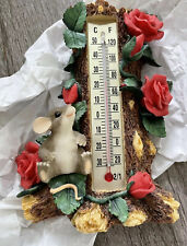 CHARMING TAILS Dean Griff  “SPRING GARDEN “ROSE THERMOMETER  93/713