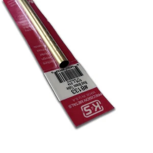 K&S Metals 8133 Round Brass Tube: 5/16 OD x 0.014 Wall x 12 Long (1 Piece) - Picture 1 of 2