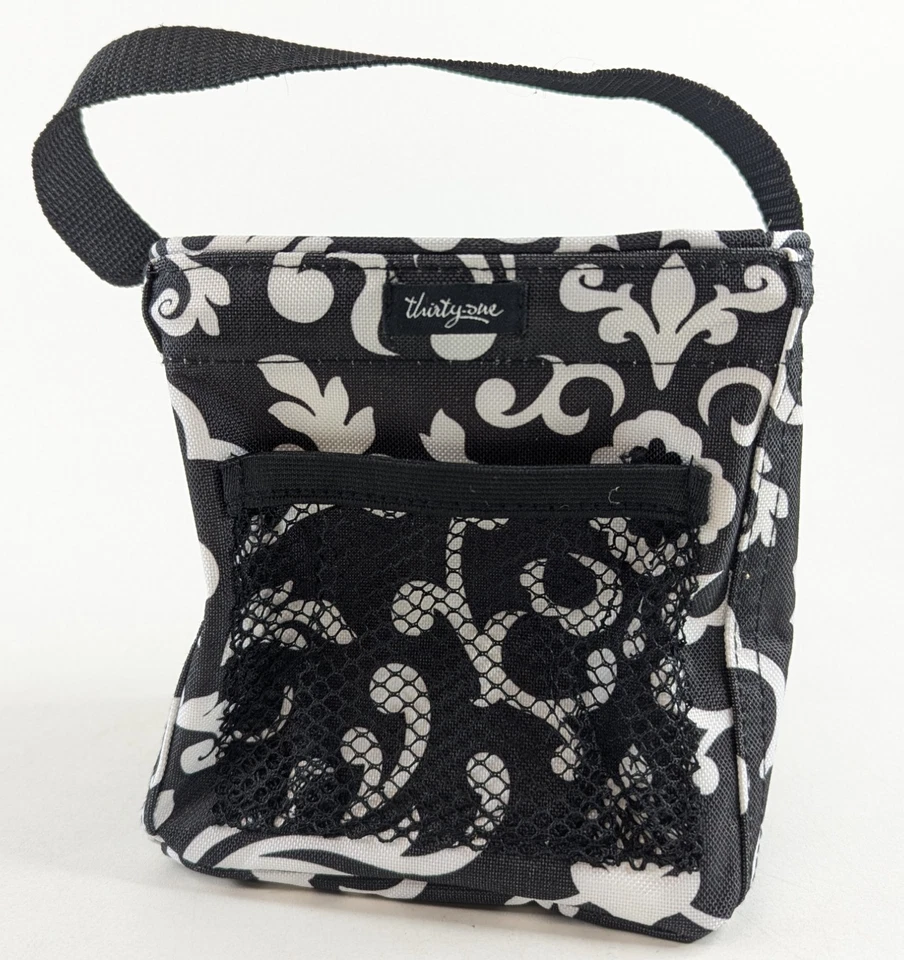 Thirty-One Littles Carry All Caddy Black Parisian Pop Small Tote Organizer Craft - Image 1 of 4