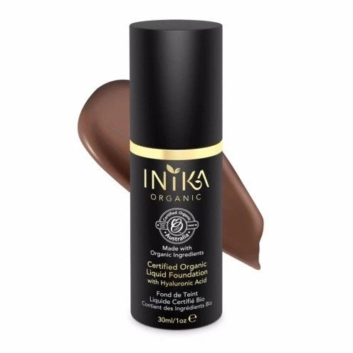 Inika Organic Certified Organic Liquid Foundation with Hyaluronic Acid Cocoa - Image 1 of 1