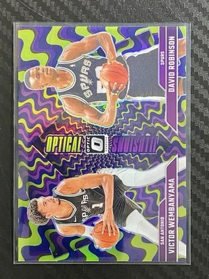 2024-25 Donruss Optic Victor Wembanyama David Robinson Optical Illusions#5 Prizm Foto 1 de 2