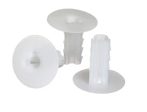 White Single Feed Through Bushing For Coax Coaxial Cable RG6 - 10 Pack - Picture 1 of 9