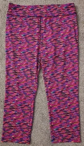 Flirtatude Active Flirty Workout Crop Capri Gym Legging Woman's Multicolor XL - Picture 1 of 12