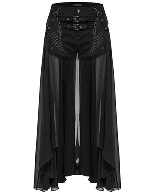 Punk Rave Womens Apocalyptic Gothic Grunge 2 Piece Hot Shorts & Half-Skirt Set - Image 1 of 4