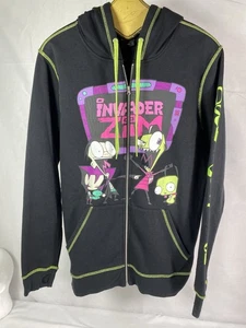 Nickelodeon Hot Topic Invader Zim Gir Doom Sudadera con Capucha con Cremallera Talla Mediana Negro Gráfico - Imagen 1 de 12