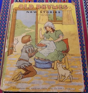 Bookano Living Picture Series Old Rhymes & New Stories No.2 c.1935 Pop Ups - Imagen 1 de 13